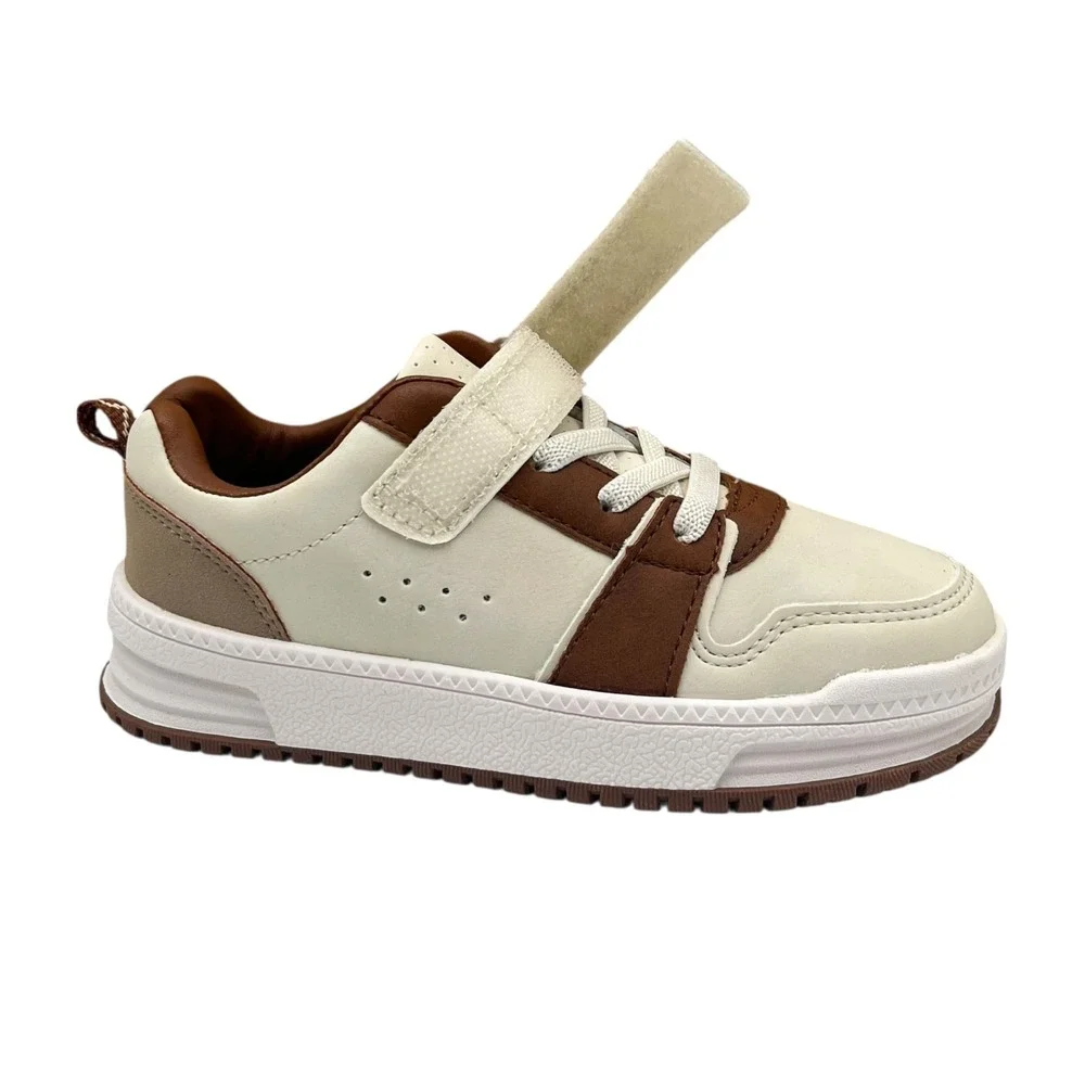 Carters Tonie Toddler Boys Slip-on Casual Sneakers Size 10 Cream Brown Tan Shoes